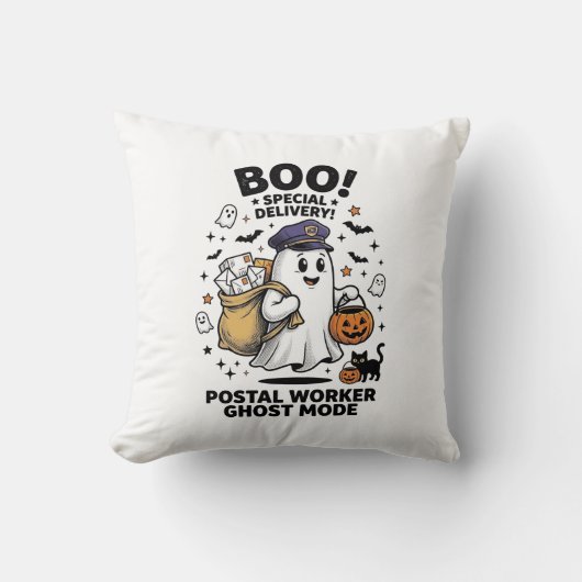Postbode Geest Modus Halloween Levering Design Kussen (Voorkant)