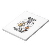 Postbode Geest Modus Halloween Levering Design Notitieblok (Linkerzijde)