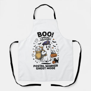 Postbode Geest Modus Halloween Levering Design Schort