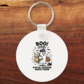 Postbode Geest Modus Halloween Levering Design Sleutelhanger (Voorkant)