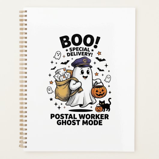 Postbode Geest Modus Halloween Leveringsontwerp Planner (Voorkant)