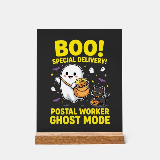 Postbode Geest Modus Halloween Ontwerp_1 Acryl Bord (Voorkant)