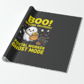 Postbode Geest Modus Halloween Ontwerp_1 Cadeaupapier (Uitgerold)