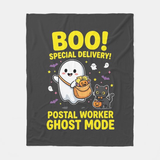 Postbode Geest Modus Halloween Ontwerp_1 Fleece Deken (Voorkant)