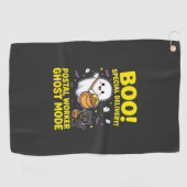 Postbode Geest Modus Halloween Ontwerp_1 Golfhanddoek (Horizontaal)