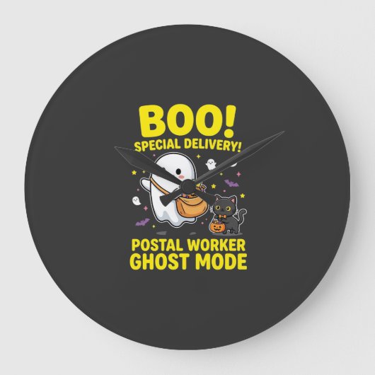 Postbode Geest Modus Halloween Ontwerp_1 Grote Klok (Voorkant)