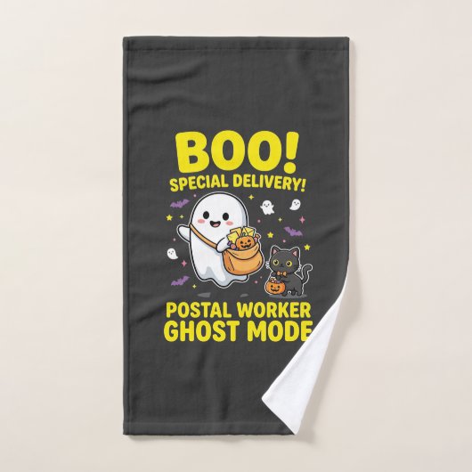 Postbode Geest Modus Halloween Ontwerp_1 Handdoek (Handdoek)
