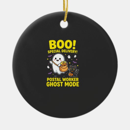 Postbode Geest Modus Halloween Ontwerp_1 Keramisch Ornament (Voorkant)