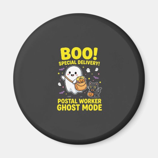 Postbode Geest Modus Halloween Ontwerp_1 Magneet (Voorkant)