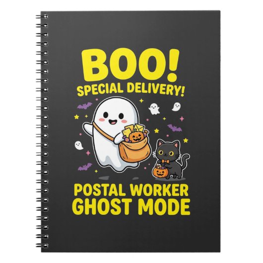 Postbode Geest Modus Halloween Ontwerp_1 Notitieboek (Voorkant)