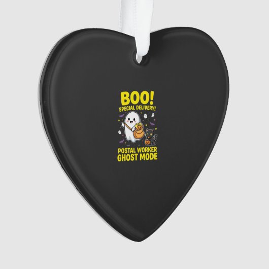 Postbode Geest Modus Halloween Ontwerp_1 Ornament (voorkant)