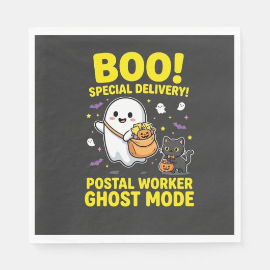 Postbode Geest Modus Halloween Ontwerp_1 Servet (Voorkant)