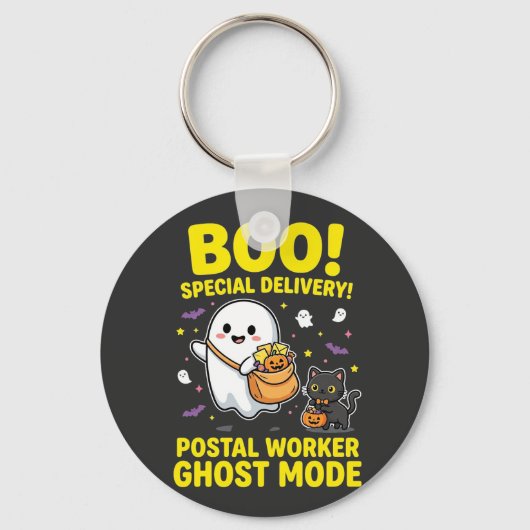 Postbode Geest Modus Halloween Ontwerp_1 Sleutelhanger (Voorkant)