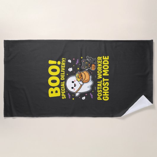 Postbode Geest Modus Halloween Ontwerp_1 Strandlaken (Voorkant)