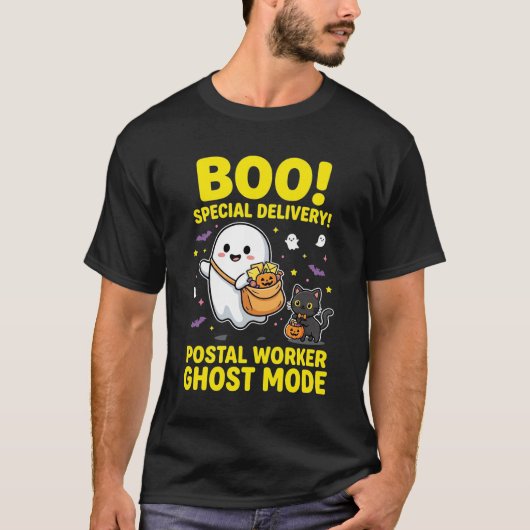 Postbode Geest Modus Halloween Ontwerp_1 T-shirt (Voorkant)