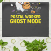 Postbode Geest Modus Halloween Ontwerp_1 Theedoek (Gevouwen)