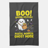 Postbode Geest Modus Halloween Ontwerp_1 Theedoek (Verticaal)