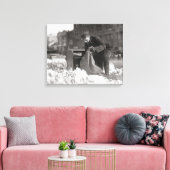 Postbode in de Sneeuw, 1922 Canvas Afdruk (Insitu (Woonkamer))
