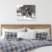 Postbode in de Sneeuw, 1922 Canvas Afdruk (Insitu (Slaapkamer))