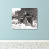 Postbode in de Sneeuw, 1922 Canvas Afdruk (Insitu (Houten vloer))