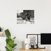 Postbode in de sneeuw, 1922. Oude foto Poster (Thuiskantoor)