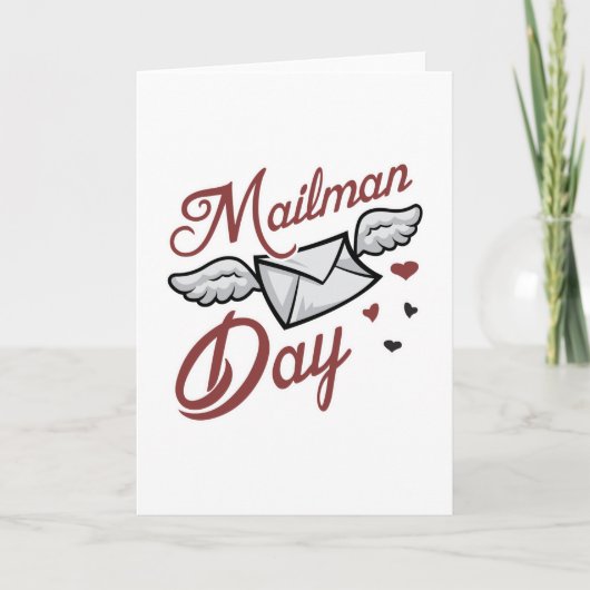 Postbode Job Post Mail Mailman Dag Leveringscadeau Kaart (Voorkant)