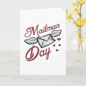Postbode Job Post Mail Mailman Dag Leveringscadeau Kaart (Gele Bloem)