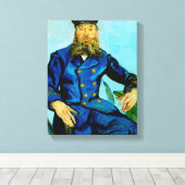 Postbode Joseph Roulin | Vincent van Gogh Canvas Afdruk (Insitu (Houten vloer))
