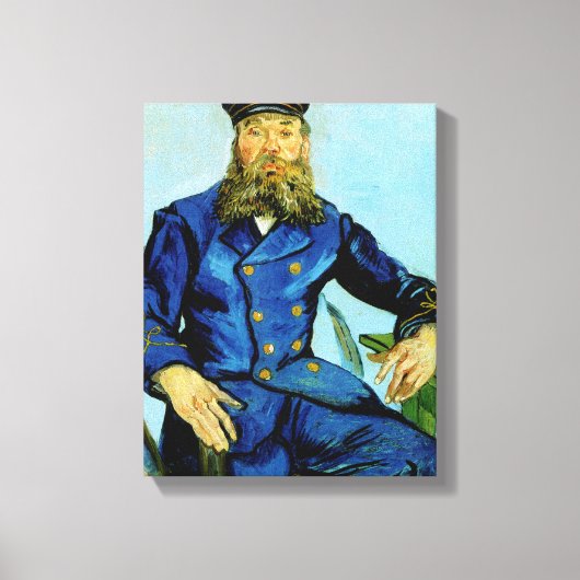 Postbode Joseph Roulin | Vincent van Gogh Canvas Afdruk (Voorkant)