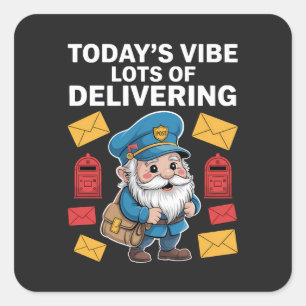 Postbode Kabouters Post Vierkante Sticker
