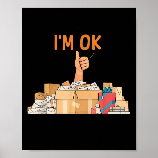 Postbode Kunst voor Mannen Vrouwen Postbode Poster (Voorkant)