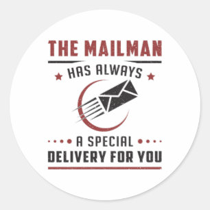 Postbode Mailman Dag Post Post Baan Leveringscadea Ronde Sticker