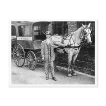  postbode met paard en buggy postwagen