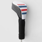 Postbode Nostalgisch Dwarsgestreept met Naam Golfheadcover (Schuin)