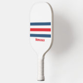 Postbode Nostalgisch Over Strepen met Naam Pickleball Paddle (Links)