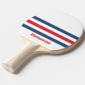 Postbode Nostalgisch Over Strepen met Naam Tafeltennisbatje (Voorkant Gekanteld)
