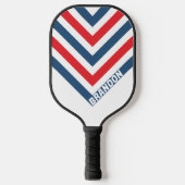 Postbode Nostalgisch Vintage Chevron met Naam Pickleball Paddle (Voorkant)