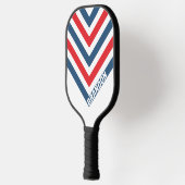 Postbode Nostalgisch Vintage Chevron met Naam Pickleball Paddle (Links)