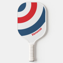 Postbode Nostalgische Cirkelstreep met Naam Pickleball Paddle
