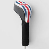 Postbode Nostalgische Speld Strepen met Naam Golfheadcover (Schuin)