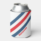 Postbode Nostalgische Strepen met Naam Blikjeskoeler (Blikje Voorkant)