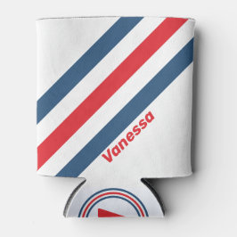 Postbode Nostalgische Strepen met Naam Blikjeskoeler