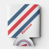 Postbode Nostalgische Strepen met Naam Blikjeskoeler (Achterkant)