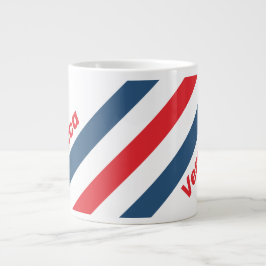 Postbode Nostalgische Strepen met Naam Grote Koffiekop