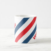Postbode Nostalgische Strepen met Naam Koffiemok (Center)