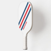 Postbode Nostalgische Strepen met Naam Pickleball Paddle (Links)