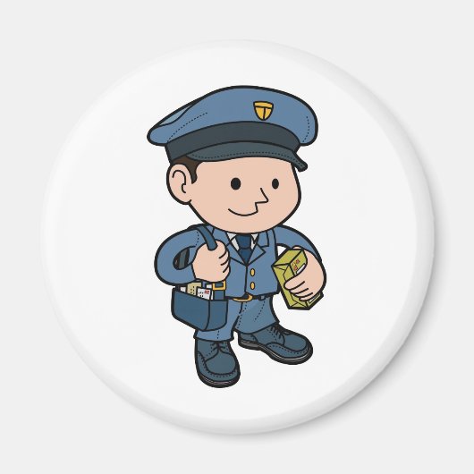 postbode of Mail-man Magneet (Voorkant)