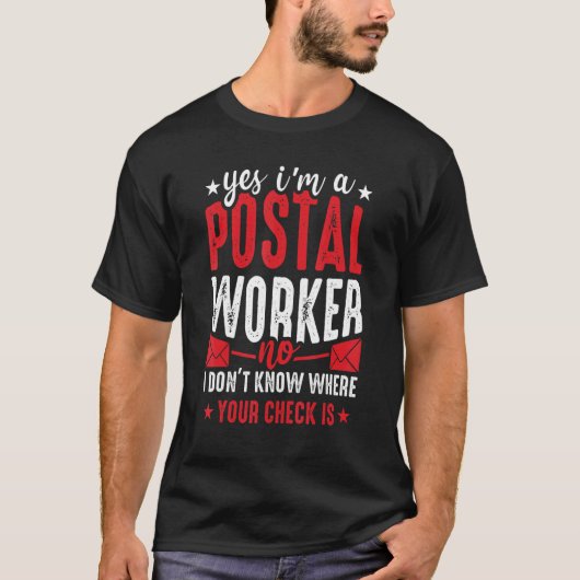 Postbode Postbezorger Postkantoor 2 T-shirt (Voorkant)