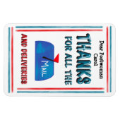 Postbode Postbode Hartelijk dank voor alle e-mail Magneet (Horizontaal)