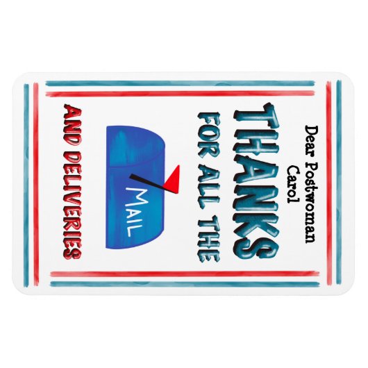 Postbode Postbode Hartelijk dank voor alle e-mail Magneet (Horizontaal)